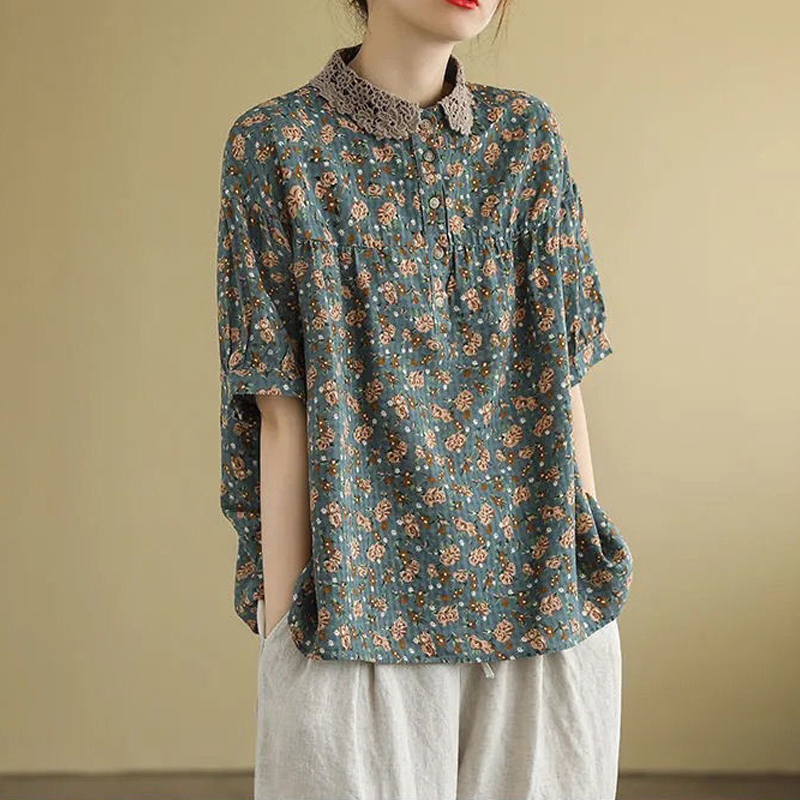 Taichou Cotton Poplin Half Placket Poncho Shirt